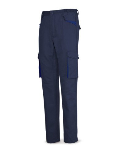 488PSUPTOPAM Pantalón azul marino en Algodón de 270 g. Multibolsillos