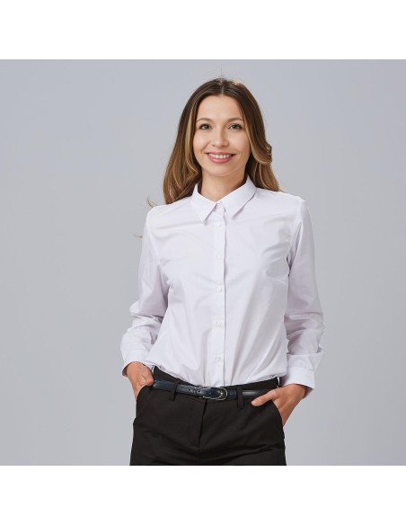 CAMISA MUJER M/L ELASTAN "RED LINE"
