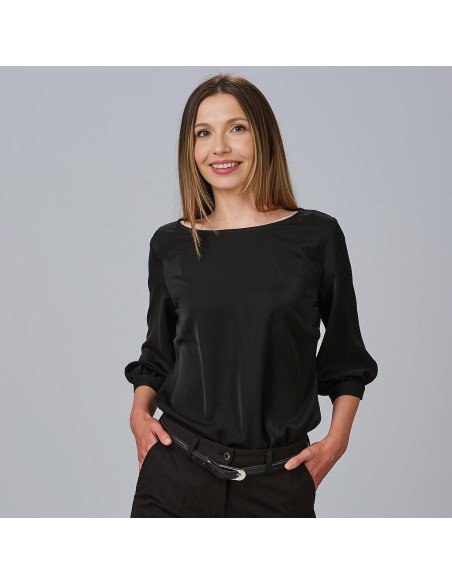 BLUSA MUJER MANGA RIZADA ROSANNA