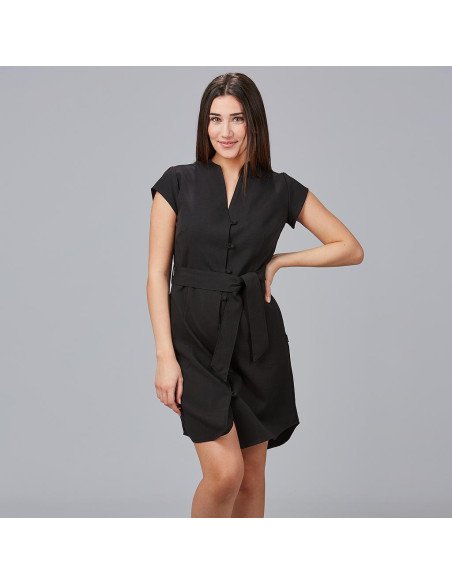 VESTIDO BOTON FORRADO VIVAZ X.LINEN