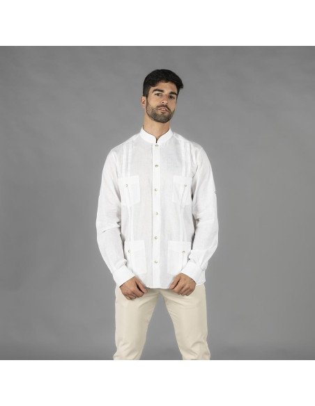 GUAYABERA HOMBRE CUELLO MAO BORNEO