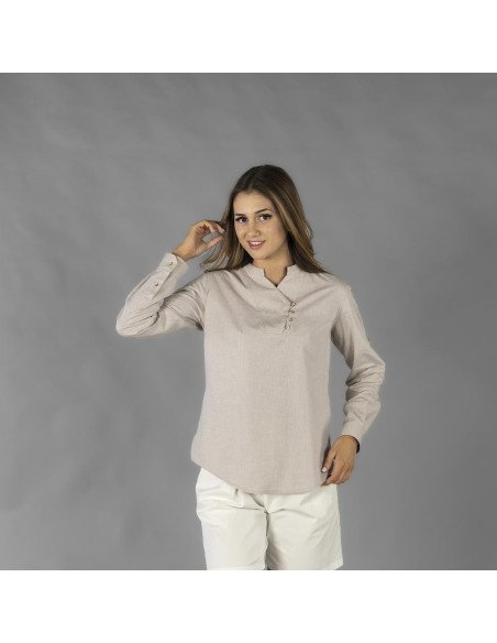 CAMISA MUJER CHAMBRAY CUELLO MAO LANAY