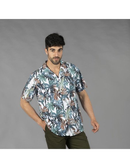 CAMISA HOMBRE CUELLO SOLAPA HAWAI