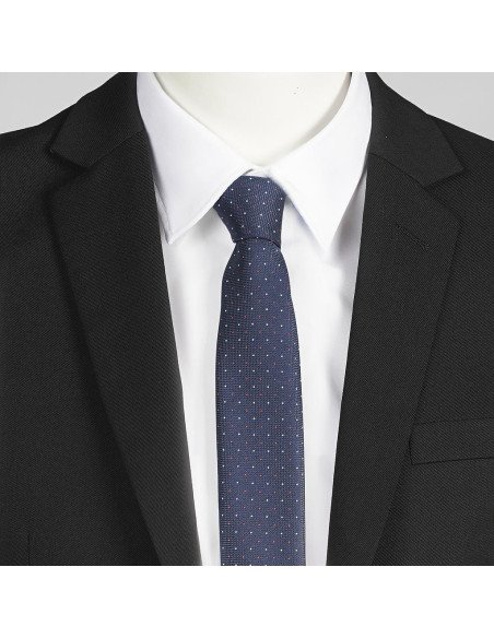 CORBATA SIN NUDO DE PALA ESTRECHA PUNTOS