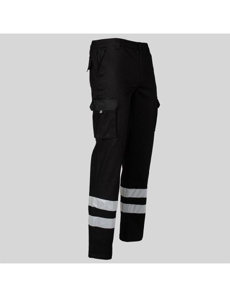 PANTALON UNISEX MULTIBOLSILLOS ELASTICO GAMO 2 BANDAS REFLECTANTES