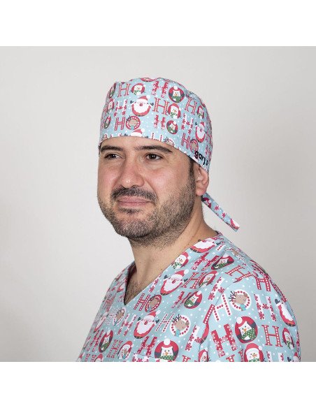 GORRO CIRUJANO TIRAS NAVIDAD SANTAS