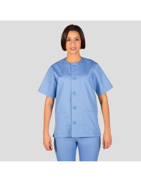 BLUSA SANITARIO UNISEX ABOTONADA COLORES
