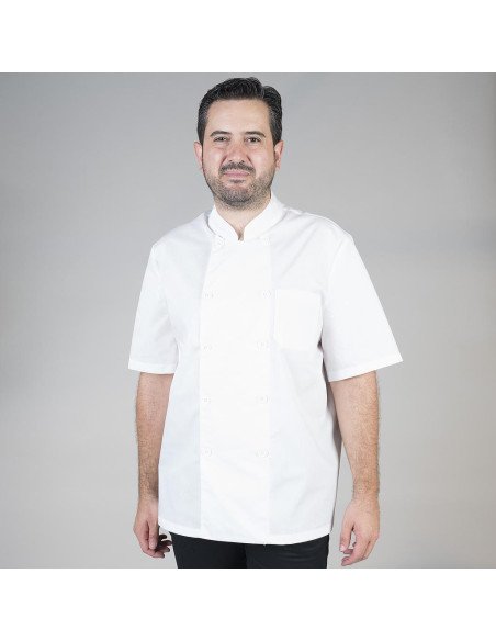 CHAQUETA COCINA UNISEX SARGA BLANCA M/C