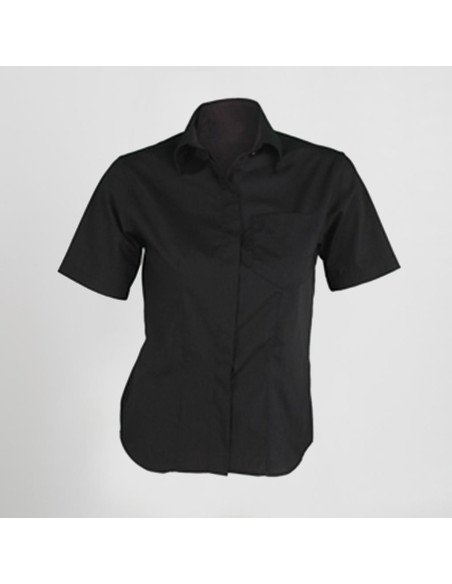 BLUSA MUJER BOTON OCULTO M/C