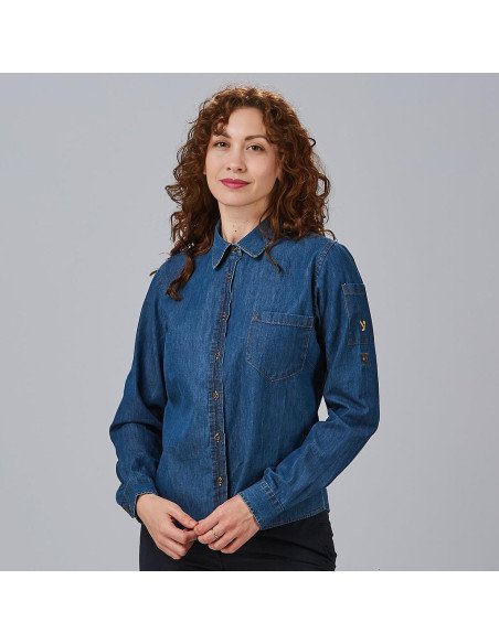 CAMISA MUJER TEJANO FINO LAVADO VALERIA