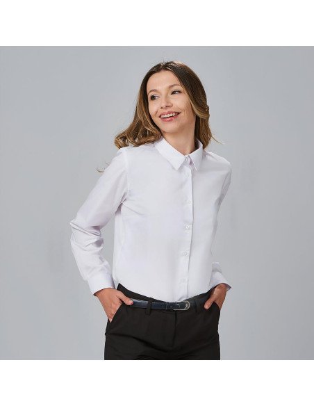 CAMISA MUJER M/L POP. "RED LINE"