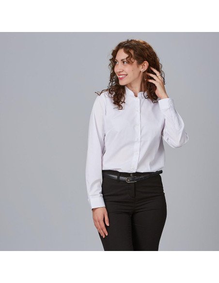CAMISA MUJER M/L C/MAO POP. "RED LINE"