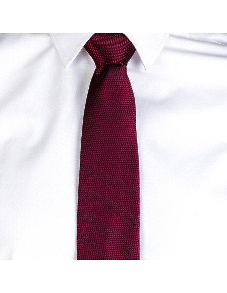 CORBATA SIN NUDO JACQUARD OJO DE PERDIZ