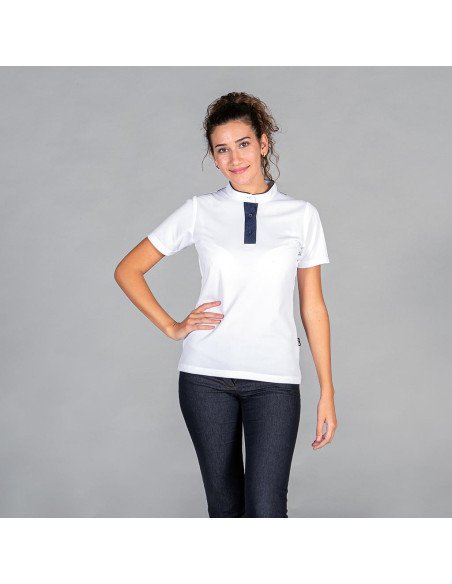 POLO MUJER CUELLO MAO TEJANO "RED LINE"