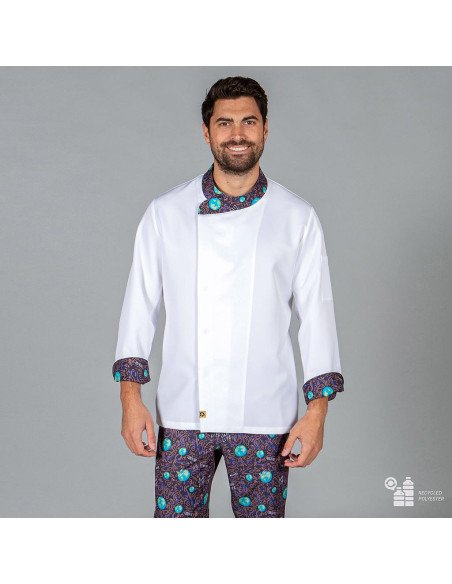 CHAQUETA COCINA UNISEX PLANET TEJIDO RECICLADO MICROFIBRA