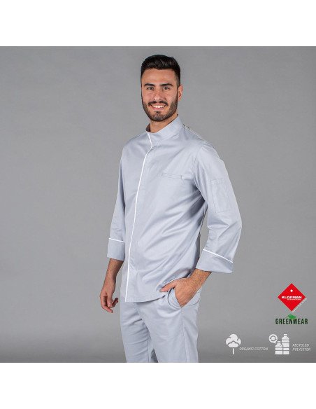 CHAQUETA COCINA UNISEX BELTRAN TEJIDO RECICLADO Y ORGANICO KLOPMAN