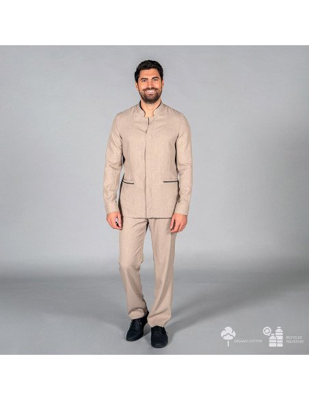 PANTALON HOMBRE TEJIDO RECICLADO ARENA