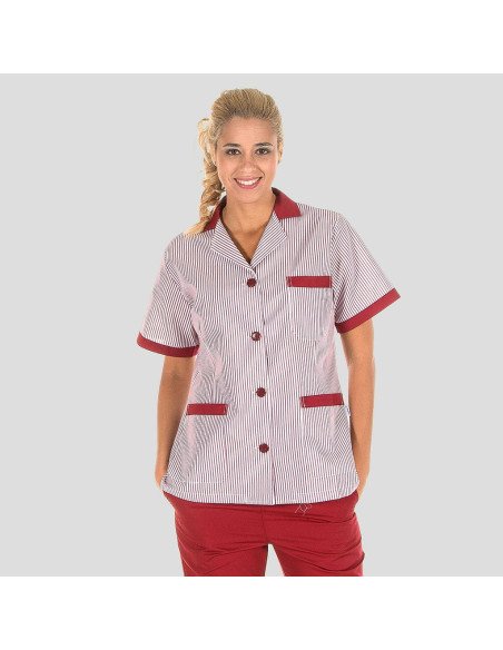 BATA MUJER CORTA VICHY M/C COMBINADA