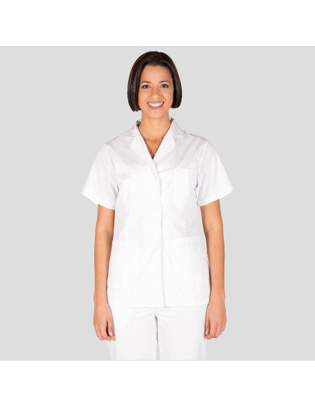 BATA MUJER CORTA BLANCA M/C