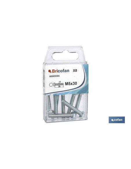 BLÍSTER DE 2 UDS. DIN-933 M-8X60 ZINC VENTA UNITARIA
