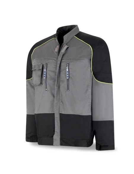 588CTGNE Chaqueta FIRST LINE gris negro poliéster algodón 245 gr