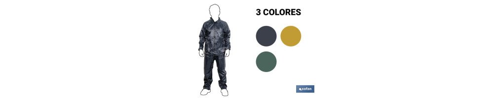 Traje de Agua | Fabricado en Poliéster/PVC | Varios Colores | Compuesto por Chaqueta y Pantalón