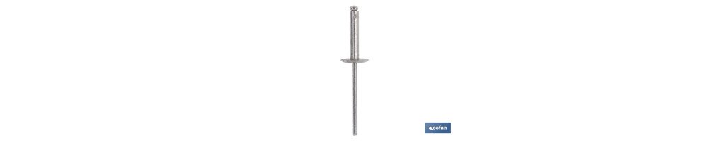 Remaches Aluminio Estándar Cabeza Ancha Blíster Estándar