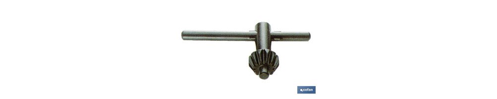 Llave de recambio para mandril con cierre manual