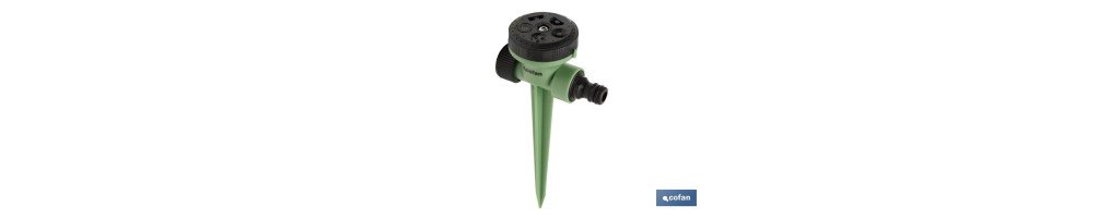 Aspersor de riego | 5 posiciones de riego | Material de polipropileno | Apto para jardín