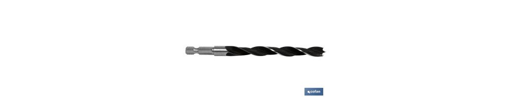 Broca para madera mango hex. 1/4”