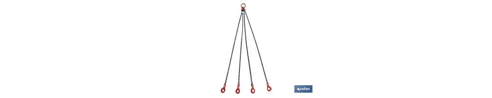 Pulpos de cadena 4 ramales. Grado 80
