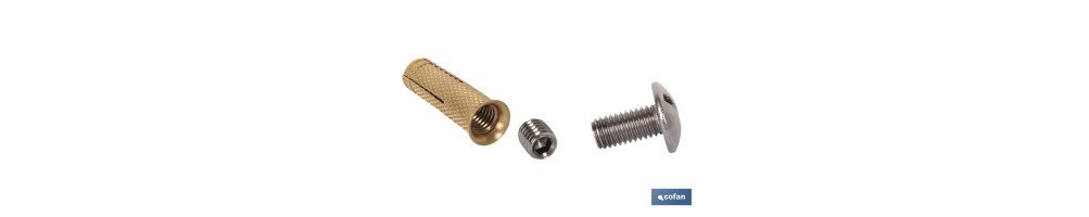 Kit de anclaje de cobertor de piscinas | Compuesto de taco, tornillo y espárrago | Fabricado en latón y acero inoxidable