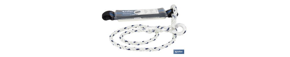 Absorbedor de Energía | Con Cuerda de Seguridad de 1,5 m | Color Blanco