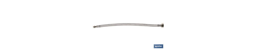 Conexión Flexible | Macho/Hembra | Acero Inoxidable | M 10x1 - H 1/2 | 35 cm de Longitud | Para lavabo, grifo y cocina