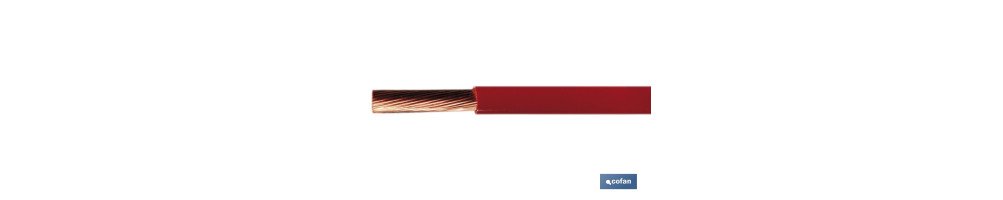 Rollo Cable Eléctrico de 100 m | H07V-K | Sección 1 x 1,5 mm2 | Color rojo