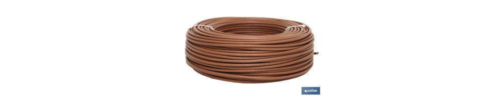 Rollo Cable Eléctrico H07V-K de 100 m | Sección de cable de varias medidas | Color: Marrón
