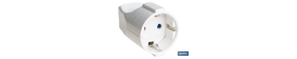 Base móvil enchufe bipolar | Color blanco | 16 A - 250 V