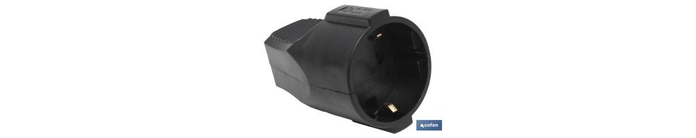 Base móvil enchufe bipolar | Color negro | 16 A - 250 V