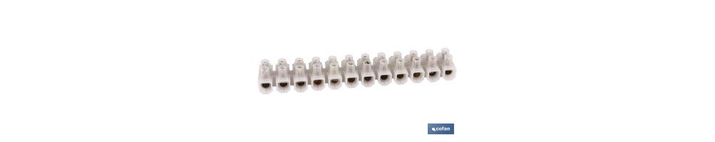 Regleta de conexión | 12 bornes para cable de varias Medidas | Color Blanco