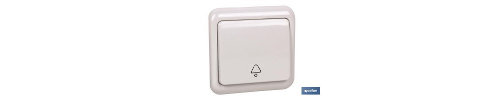 Pulsador de empotrar | Modelo Pacific | 10 A - 250 V | Color blanco