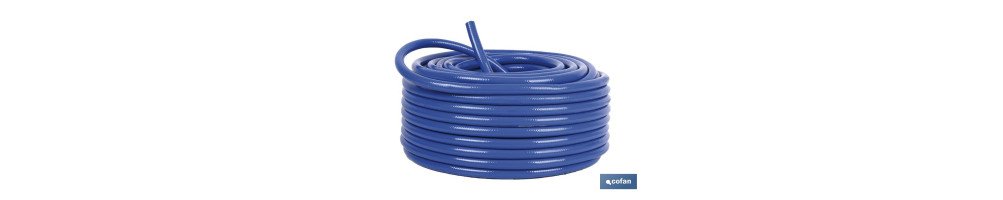 Manguera Compresor reforzada de Aire comprimido | Longitud de 50m fabricada en PVC con tejido interior