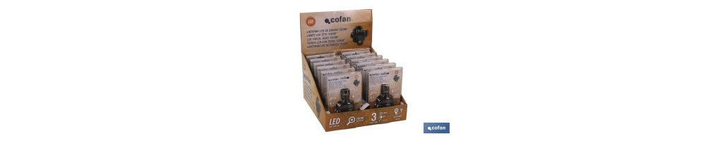 Expositor 12 uds Linterna Cabeza Zoom