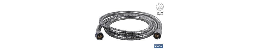 Flexo de Ducha | Inoxidable | Extensible | Longitud 1,5 | Rosca 1/2 Universal | Racores de Latón