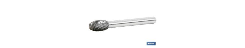 Fresas Rotativas Metal Duro Dentado Cruzado Punta Forma Gota Oval