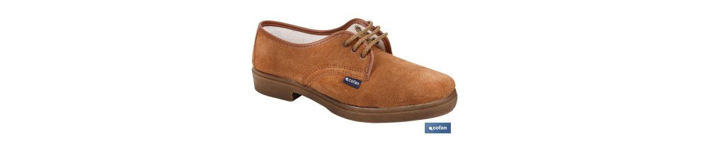 Zapato de Trabajo | Piel de Serraje | Modelo Estero | Suelo de Caucho