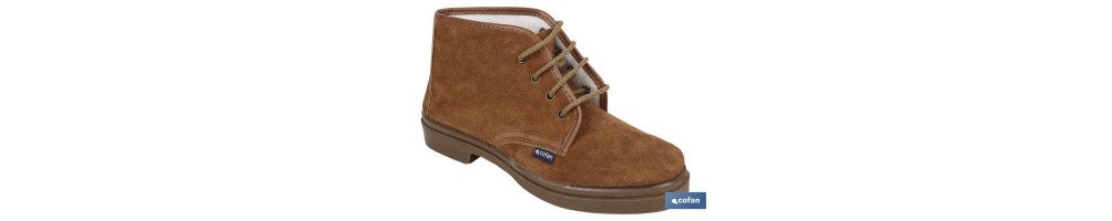 Bota de Serraje | Con Cordones | Modelo Delta | Bota de Trabajo | Suelo de Caucho