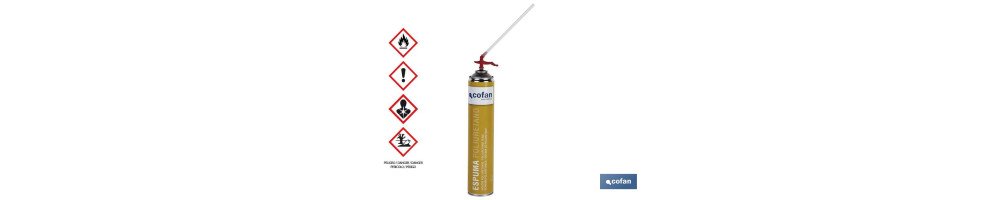 Espuma de Poliuretano | Aerosol 750 ml | Aplicación Manual por cánula expansible 45 L