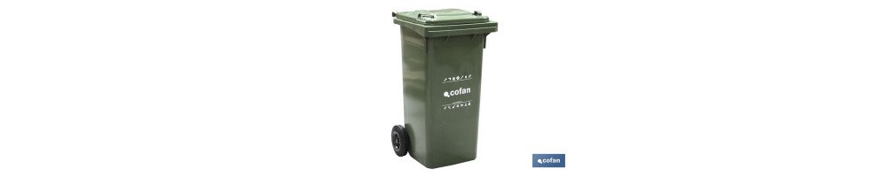 Contenedores para Basura | Capacidad de 120 litros | Fácil transporte