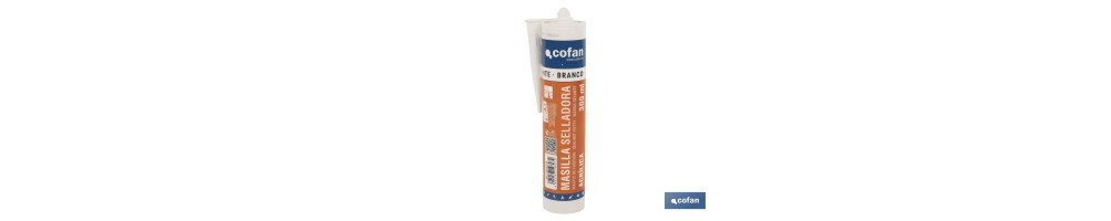 Masilla Selladora Acrílica | Colores: Gris y Blanco | Envase de 300 ml