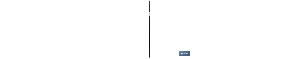 Palo Plastificado para Fregonas y Cepillos | Palo Universal en color Azul y Negro | Medidas: 1,40 metros y 2,5 cm diámetro